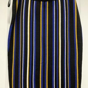 Knitted striped skirt